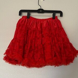 Disney Vibrant Red Lace Skirt